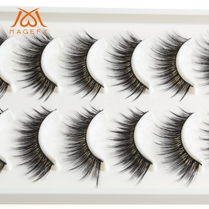 <span class=keywords><strong>Magefy</strong></span> Cils naturels noirs de haute qualité, 10 paires, étiquette privée, vente en gros, faux cils pour femmes - Product Image 2