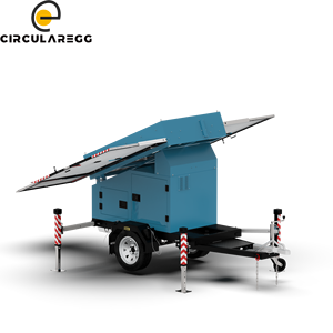 Sp1740 मोबाइल आउटडोर सौर ऊर्जा भंडारण ट्रेलर मोनोक्रिस्टलाइन सौर पैनल mppt नियंत्रक लिथियम आयन बैटरी पावर ग्रिड - Product Image 6