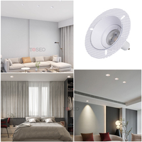 Personnalisation d'usine Matériau en fer et aluminium Ip65 Downlight étanche Led Anti-éblouissement Trimless Downlight