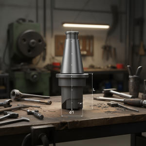 Mandrin de fraiseuse Fervi Weldon Type D d1 L Dimensions - Product Image 3