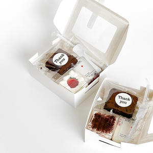 Regalo Mini Packaging Bento Parcel Desgin <span class=keywords><strong>Crazy</strong></span> 10x14 Caja de pastel personalizada 8x8 con rejillas - Product Image 4