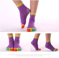 Quantité coton Spandex YOGA Sports orteils séparés chaussettes hommes femmes chaussettes de Compression antidérapantes