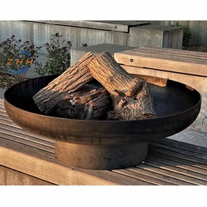 Foyer en acier coupé de style minimaliste, résistant à la corrosion, peut être utilisé comme pièce d'eau dans le jardinadapté aux barbecues - Product Image 2