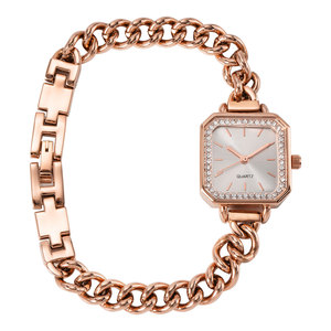 Antico Montre Femme <span class=keywords><strong>orologio</strong></span> <span class=keywords><strong>da</strong></span> polso per le donne oro rosa Color ottone quadrato con la moda oro catena di abiti <span class=keywords><strong>da</strong></span> donna orologi <span class=keywords><strong>da</strong></span> ragazza - Product Image 5