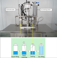 Machine de remplissage semi-automatique d'aérosols 3-en-1 pneumatique pour liquides, gaz, produits imperméabilisants pour tissus, craies en spray et peintures