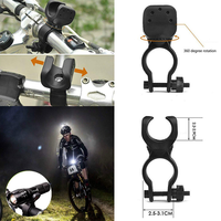 Lampe torche LED tactique de camping QXMOVING rechargeable 10W, étanche, en alliage d'aluminium, avec support pour la conduite nocturne en extérieur