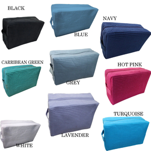 Tùy Chỉnh Fluffy Cá Nhân Mềm <span class=keywords><strong>Waffle</strong></span> Thêu Hữu Cơ Bán Buôn <span class=keywords><strong>Waffle</strong></span> Dệt Túi Mỹ Phẩm - Product Image 3