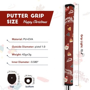 Empuñadura de Putter de PU Estilo Navideño para Palos de Golf, Superficie Antideslizante, Duradera, Cómoda, con Logotipo Personalizado, Diseño Elegante, Diámetro Exterior de 1.0 - Product Image 2