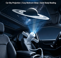 Lampe de nuit LED créative pour chambre à coucher, effet ciel étoilé et lune, projecteur USB, lumière d'ambiance pour influenceurs, populaire à l'international