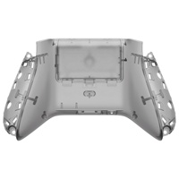 Coque arrière noire transparente personnalisée de remplacement, couvercle de batterie et coque inférieure pour manette Xbox Series X S