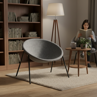 Chaise de conférence multifonctionnelle en feutre PET recyclé, design minimaliste moderne, base en fer, mobilier de bureau durable