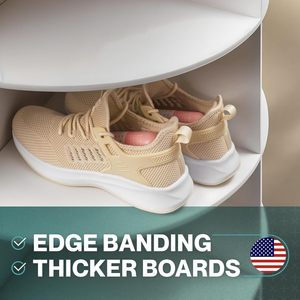 Nhựa nhiều lớp Giày Carousel Tủ 360 độ xoay giày lưu trữ Giá túi xách kệ trưng bày - Product Image 6