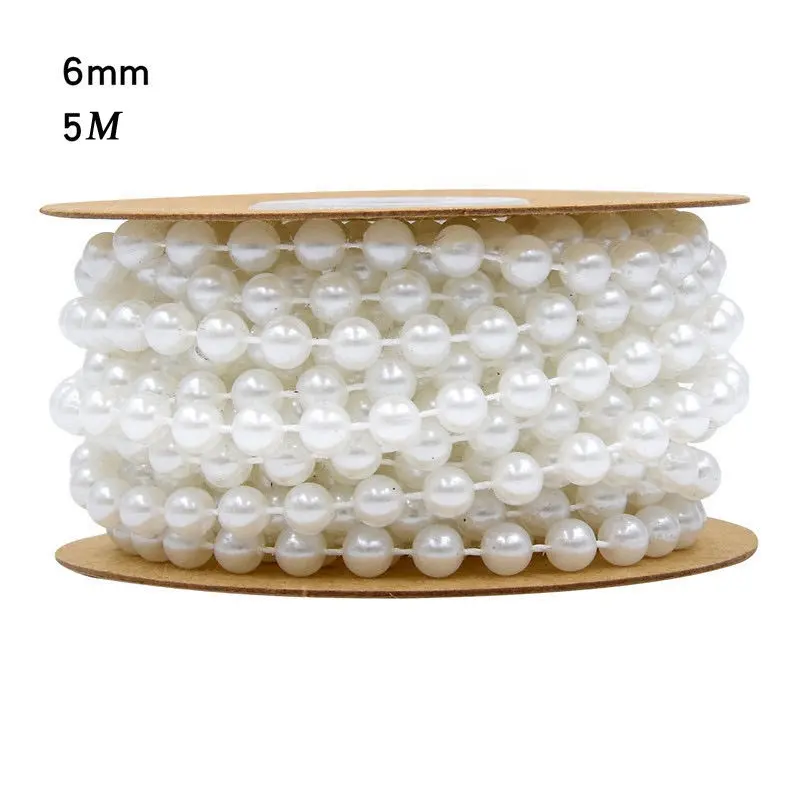 ABS Imitation Pearls Chain String Bead Garland Wedding Pearl Trim Centerpiece Flower Table Decoration