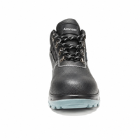 AIMVVSEC Sepatu Keselamatan Kerja Kulit Asli dengan Ujung Baja CE Anti Selip Sol PU Lapisan Jala Bernapas Sepatu Kerja Musim Dingin