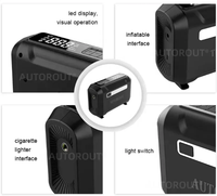 DC12V haute pression en plastique jauge gonfleur de pneu portable numérique gonfleur de pneu voiture compresseur d'air automatique sans fil
