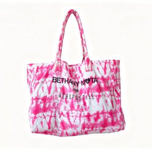 Wholesale Custom Logo grocery bag Oversized Large Capacity Tie Dye <b>Canvas</b> <b>Tote</b> Bag Reusable Shopping Bag - Product Image 1