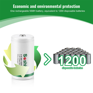 Baterias Recarregáveis D Cell, 1.2V 10000mAh <span class=keywords><strong>NI</strong></span>-MH-Contagem <span class=keywords><strong>2</strong></span> (Pacote de 1) - Product Image 4