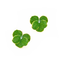 BOYI Boucles d'oreilles Iris de haute qualité avec gouttelettes d'huile et boucles d'oreilles fleurs cloutées de diamants