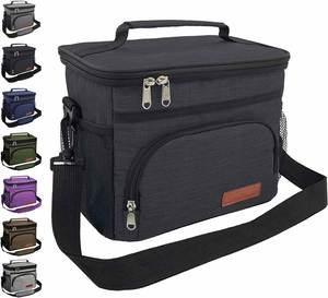 <b>Insulated</b> <b>Lunch</b> Bag for Women/Men Reusable <b>Lunch</b> <b>Box</b> for Office Picnic Hiking Beach Cooler Tote Bag Organizer Shoulder Strap - Product Image 5