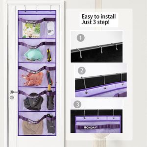2026 <b>Hot</b> Sell Transparent Storage Bag Hanging Behind Door and Closet Used to Store Children's Clothes Underwear and <b>Socks</b> - Product Image 5