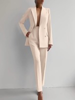 Setelan Jas Bisnis Terbaru untuk Wanita, Blazer Slim dan Celana untuk Wanita, Setelan Formal Wanita, Pakaian Kantor Wanita