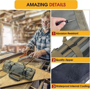 Bolsa de Herramientas Plegable con Ruedas, Diseño Cuadrado, de Tela de Poliéster Resistente para Exteriores, Organizador de Almacenamiento Profesional, en Oferta - Product Image 6
