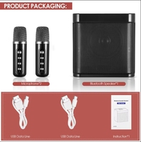 Enceinte Karaoké Extérieure KD203 avec Micro Sans Fil 5.3, LED RGB, Boîtier en Plastique, Port AUX pour Fêtes de Famille et Activités Scolaires