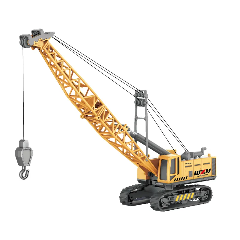 QS Bán Buôn Mô Hình Hợp Kim Kỹ Thuật Die Cast Crane Xe Miễn Phí Bánh Xe Ma Sát Kim Loại Đồ Chơi Xe Cho Trẻ Em Quà Tặng Khuyến Mãi