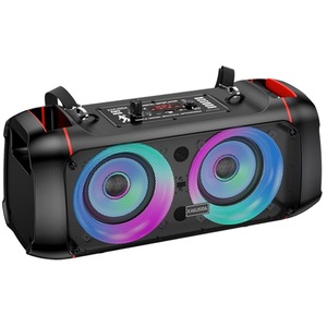 Enceinte portable KAKUSIGA 2x4 10W avec lumières LED, Bluetooth, FM, USB KSC-689 - Product Image 4