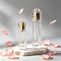 Flacon pulvérisateur en verre transparent de 50 ml, flacon en verre rechargeable pour brume hydratante, atomiseur de parfum vide à col serti de 15 mm