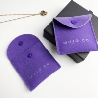 Nouveau style, bracelet violet, sac cadeau pour bijoux, sac enveloppe en microfibre pour bijoux, colliers, boucles d'oreilles, pochette à boutons, ensemble d'emballage