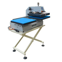 Presse à chaud pneumatique double station coulissante MEM 40*50 pour transfert thermique sur vêtements et t-shirts, applicateur de strass