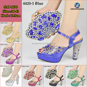 सिन्या फैशन इतालवी जूते और बैग अफ्रीकी जूते एक अफ्रीकी जूता सेट उच्च एड़ी के जूते - Product Image 6