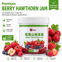 Berry Hawthorn Jam Chinese Hawthorn Puree Zoetzuur Fruitbasis voor Dranken Bakkerij Groothandel OEM Halal Gecertificeerd