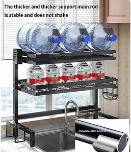Organizador de Artículos para el Hogar, Escurridor de Platos de Acero Inoxidable Sobre el Fregadero, Estante de Almacenamiento para Secar Platos para la Cocina - Product Image 2