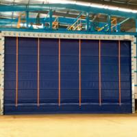 Ventes directes d'usine, portes empilées à grande vitesse en acier inoxydable et PVC, pour grands entrepôts industriels, portes de hangar
