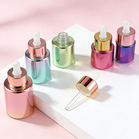 Botella de Vidrio Ámbar Redonda con Gotero y Logotipo Personalizado, 15ml 20ml 30ml 40ml 50ml para Aceite Esencial