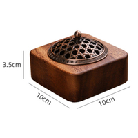 Vente en gros Brûleur d'encens en bois simple Mini porte-encens carré en bois d'agar Ornement artisanal de style chinois pour la décoration intérieure