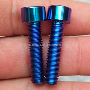 Nouveau boulon à six pans creux Superace Titanium GR5 M3-M20, vis arc-en-ciel bleu brûlé noir or pour moto et vélo - Product Image 1