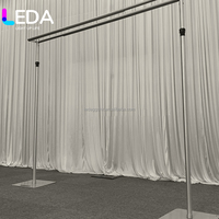 Kit de structure tubulaire robuste LEDA 12ftx12ft pour rideaux et tentures, support de toile de fond réglable