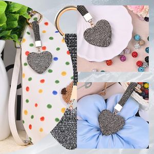 Tình Yêu Hình Trái Tim Pha Lê <span class=keywords><strong>Keychain</strong></span> Cho Phụ Nữ Cô Gái Thạch Bling Móc Khóa Ba Lô Túi Xách Chìa Khóa Xe Ví Ví Túi quyến rũ - Product Image 2