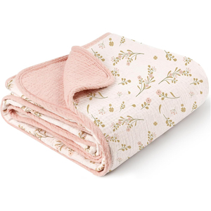 Manta de <span class=keywords><strong>cuna</strong></span> de algodón envolvente para guardería súper suave y ligera para mantas de bebé de muselina infantil - Product Image 1