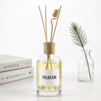 Flacon diffuseur en verre vide de luxe 100ml 120ml 150ml 200ml 380ml, logo personnalisable, impression sérigraphique et marquage à chaud