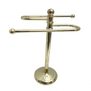 Natural Polished Brass Towel Stand For Bathroom Countertop Display Luxury Decorative High Quality Towel Holder Eco Friendly - Product Image 1