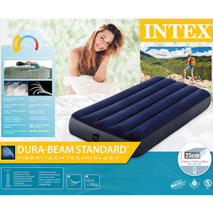 Lit d'air <span class=keywords><strong>INTEX</strong></span> 64756 bleu Dura-Beam Jr. Twin Classic Downy, robuste et durable pour tous types de terrains, pour une utilisation en extérieur et en chambre à coucher - Product Image 3