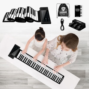 <span class=keywords><strong>Clavier</strong></span> électronique numérique professionnel Terence 88 touches, piano enroulable, 128 rythmes et sons, design pliable et portable - Product Image 3