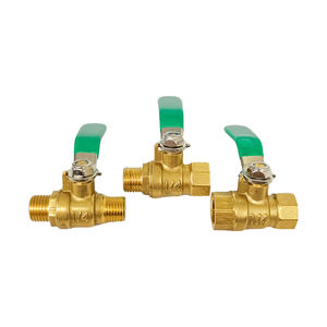 Mini Válvula de Bola Neumática de Latón con Manija Roja Tipo Pagoda - Product Image 6