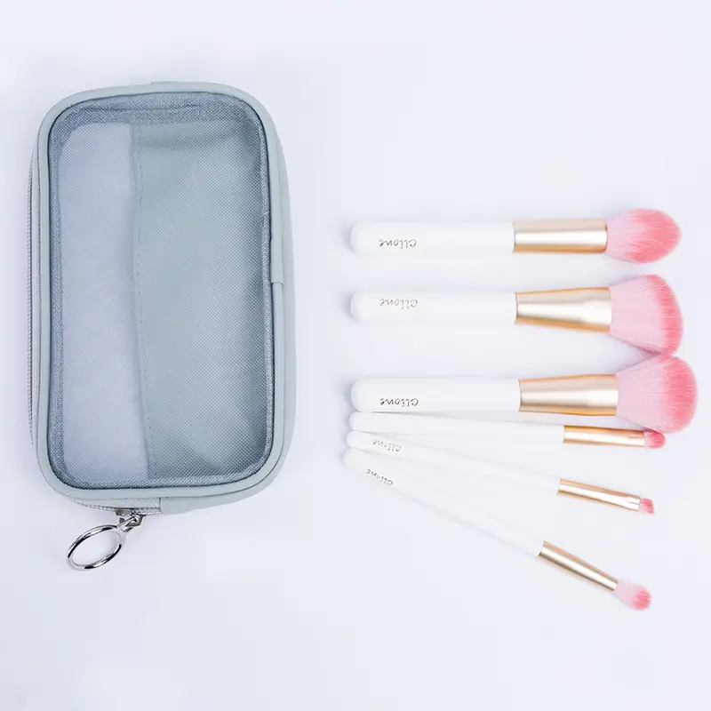 Plastic packaging for makeup brush mini and cute white makeup brush makeup brush set