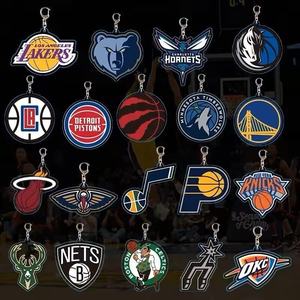 Llavero de cristal con logo de equipos de baloncesto de EE. UU.: Mavericks, Warriors, Lakers, Celtics, Timberwolves, Clippers, Colgante para bolso de maternidad - Product Image 1