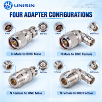Adaptateur de connecteurs N vers BNC, 50 ohms, nickelé, coupleur RF mâle-femelle 0-6 GHz pour antennes de communication et équipements de test